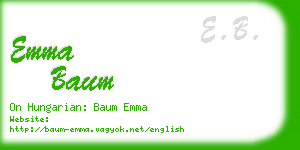emma baum business card